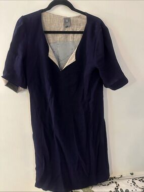 Women’s Navy Mini Dress with Contrast Trim